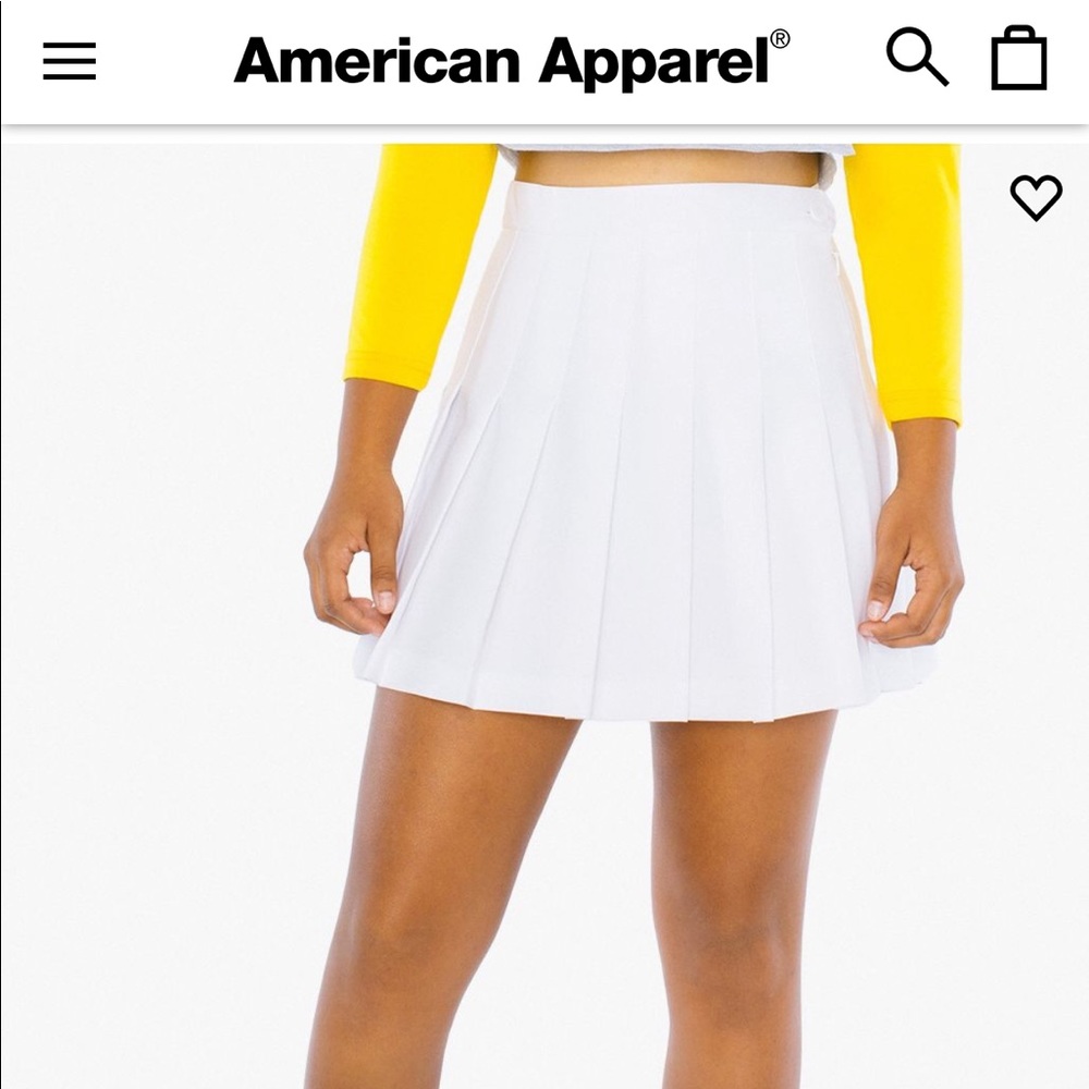 american apparel white tennis skirt